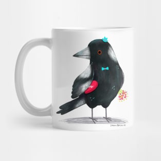 Australian Magpie bird with flowers and a chocolate box Mug